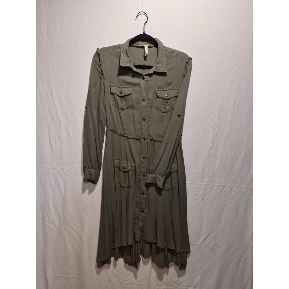Matilda Jane Shirtdress M High Low Boho Folk Western Casual Chic Hippie Indie